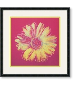 Andy Warhol Daisy (yellow on pink), 1982 Framed Print
