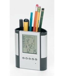 Premium Pen Holder with Clock (Pack of 25)