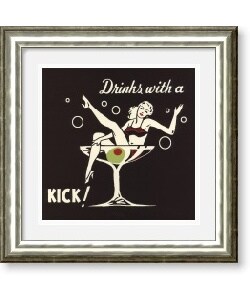 Retro Series Drinks with a Kick Framed Print