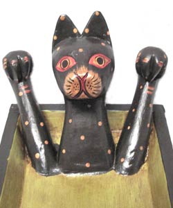 Handmade Balinese Cat Tray (Case of 2)