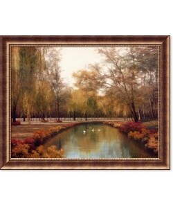 Diane Romanello Weeping Willows Framed Canvas Art