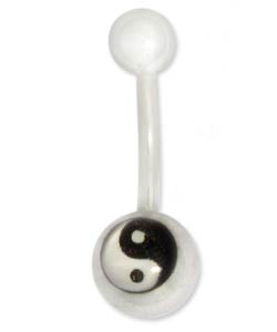 Stainless Steel Yin-yang Curved Barbell (Case of 5)