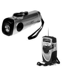 Wind-up Radio & Flashlight Set (case of 4)