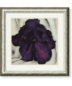 Georgia O'Keeffe 'Black & Purple Petunias' Framed Art