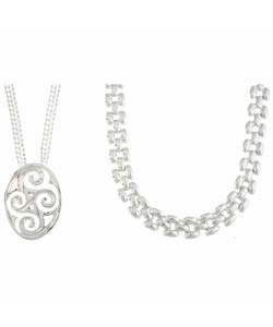 Sterling Silver High Fashion Necklaces (Case of 2)