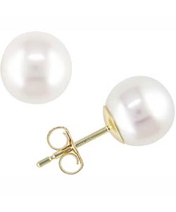 14k Yellow Gold 8-8.5mm Cultured Pearl  Earrings (Case of 3)