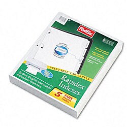 Custom Label Tab Dividers with Self-Adhesive Tab Labels - 25 Sets/Box