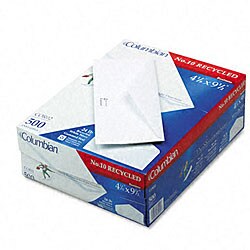 Mead Recycled White Business Envelopes - #10  (Box of 500)