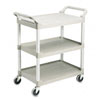 Rubbermaid Three-Shelf Plastic Utility Cart
