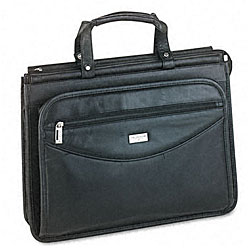 Leather Triple-Gusset Zippered Portfolio