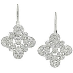 14k White Gold 1/4ct TDW Diamond Pave Earrings (Case of 3)