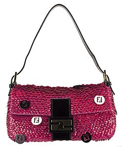 Fendi Pink Beaded Patent Leather 'Mama' Bag