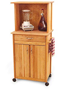 Microwave Space Saver Cart with Drawer
