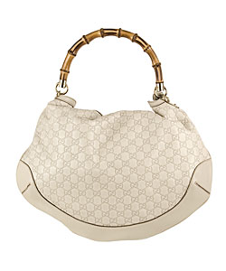 Gucci Leather 'Indy' Logo Bag with Bamboo Handle