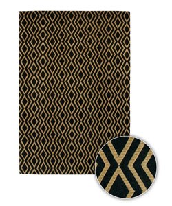 Hand-knotted Contemporary Aura Wool Rug (8' Round).