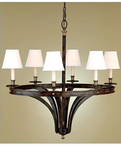 Walnut Murray Feiss Gatsby 6-light Chandelier