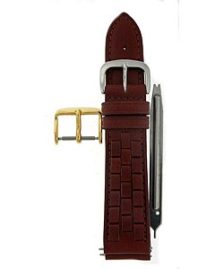Tan Genuine Leather 20 mm Extra Buckle Watch Strap