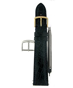 Navy Genuine Select Crocodile Leather 18mm Watch Strap Kit