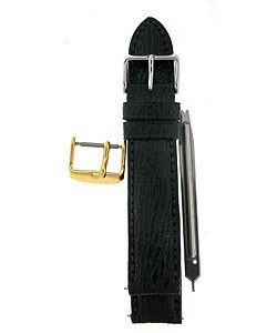 Black Shark Skin 18 mm Strap w/ Extra Buckle