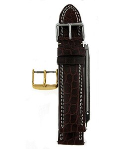 Brown Alligator 20 mm Watch Strap w/ Extra Buckle
