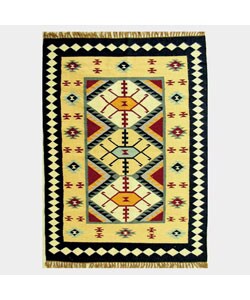 Southwest Hand-woven Wool Rug (5' x 8')