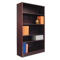 Alera Premium Grade 5-Shelf Bookcase - Mahogany