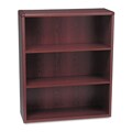 HON 10700 Series 3-Shelf Wood Bookcase - Mahogany
