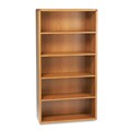 HON 10600 Series 5-Shelf Wood Bookcase - Medium Oak