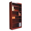 Alera Traditional 6-Shelf Square Corner Bookcase - Cherry