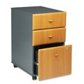 Bush Mobile 2-Drawer File Cabinet - Cherry/Slate Gray