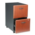Bush Mobile 2-Drawer File Cabinet -  Cherry/Marbled Slate