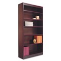 Alera Traditional 6-Shelf Square Corner Bookcase - Mahogany