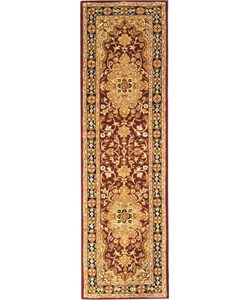 Hand-tufted Heritage Tabriz Red/ Black Rug (2'3 x 6')