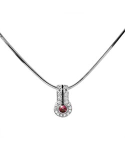 Di Modolo 18k Gold 1/2ct Diamond Pink Sapphire Necklace (GH, VS)