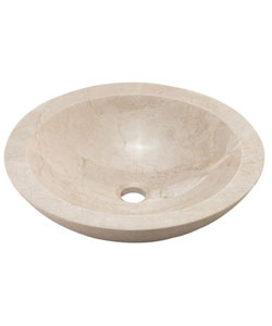 DeNovo Cream Marfil Beveled Stone Vessel Sink Set