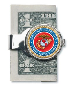Silvertone JFK Marine Money Clip