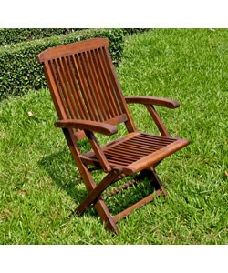 Acacia Folding Armchairs (Set of 2)