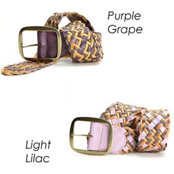 Linea Pelle Women's Multicolor Braided Belt