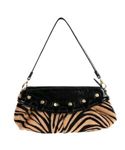 Pietro Alessandro Black Leather/ Calf Hair Clutch