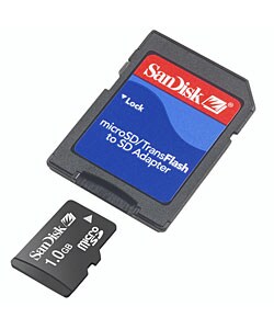 SanDisk 1GB microSD Memory Card with Adapter