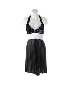 Sangria Retro Polka Dot Missy Dress