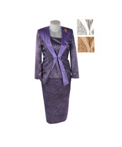 Grace Embellished Plus Size Skirt Suit