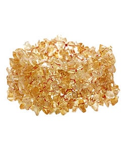 Multi-row Citrine Chip Stretch Bracelet