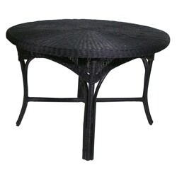 Casco Bay Black Wicker Dining Table