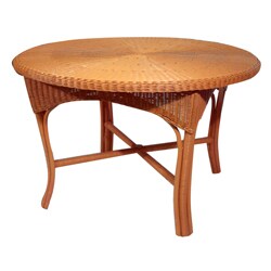 Casco Bay Orange Wicker Dining Table