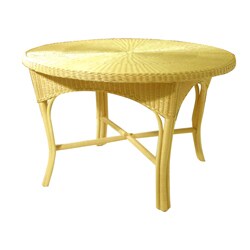 Casco Bay Yellow Wicker Dining Table