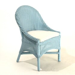 Casco Bay Blue Wicker Dining Table