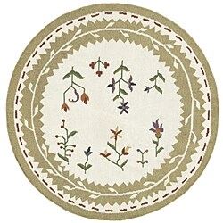 Handmade Elite Flat-woven Wool Rug (8' Round).