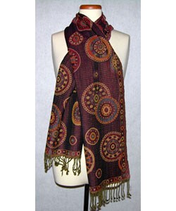 Aubergine Circles Scarf (India)