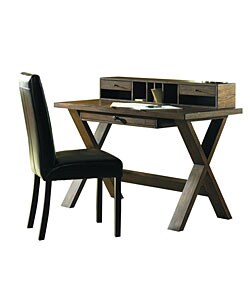 X Writing Desk/ Leather Chair Office Furniture Set